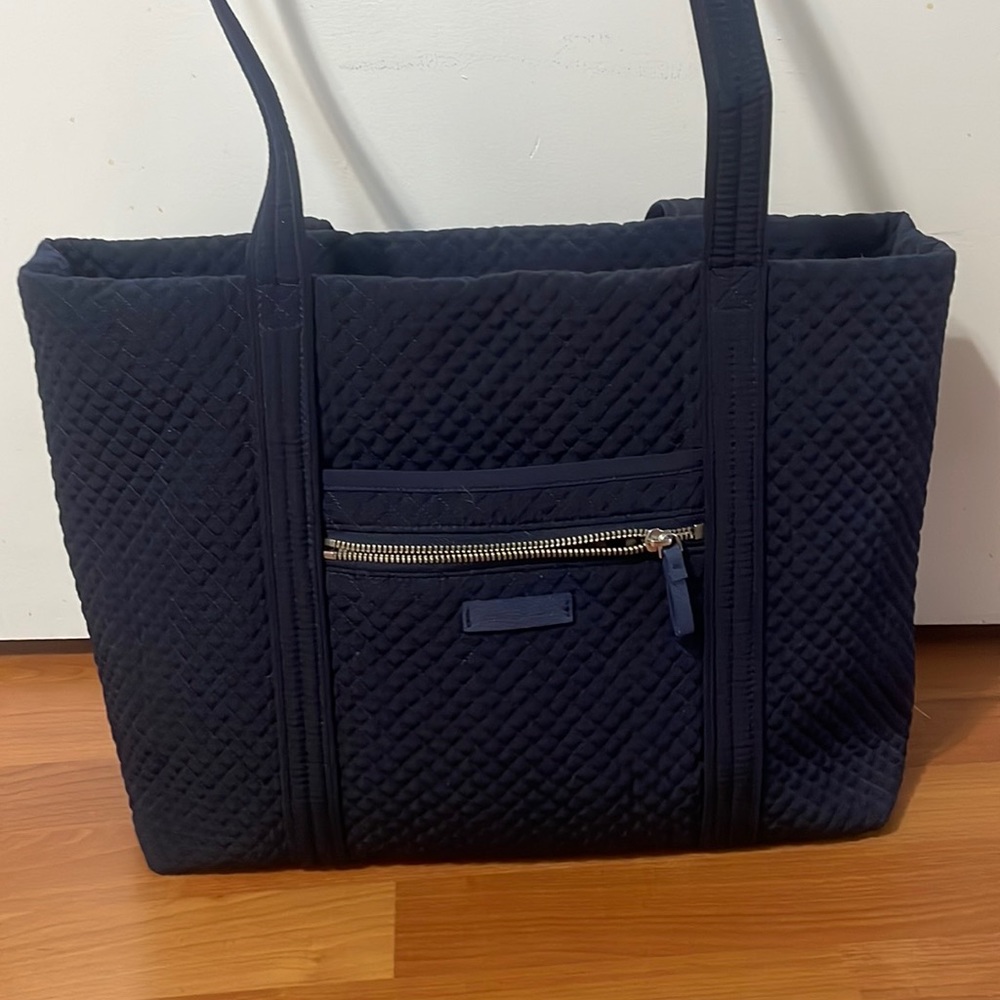 Vera Bradley Navy Quilted Tote Bag